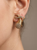 Vintage Elsa Schiaparelli Crystal Cornucopia Earrings – view 2