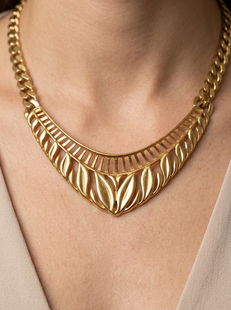 Vintage Lanvin – V-Shaped Statement Necklace – view 2