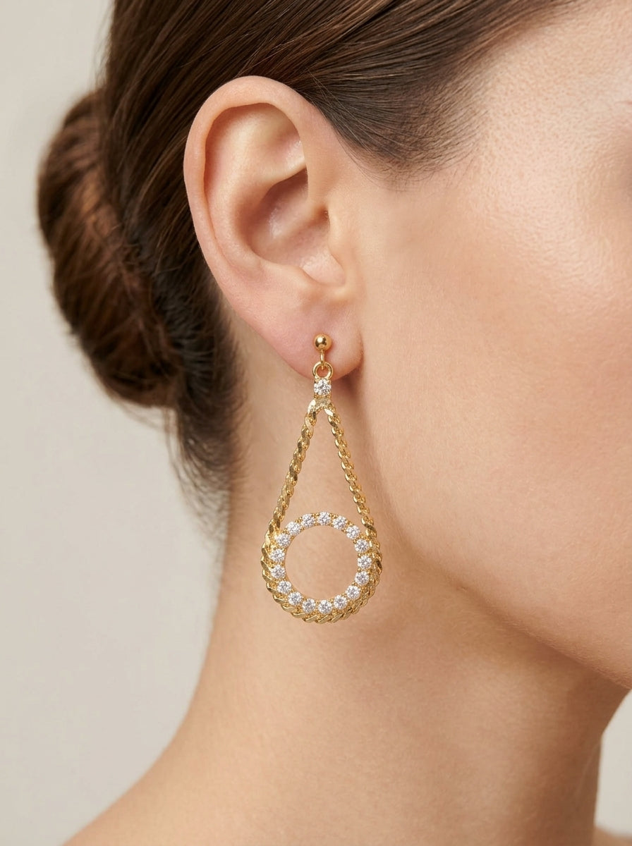 Crystal Pear Earrings