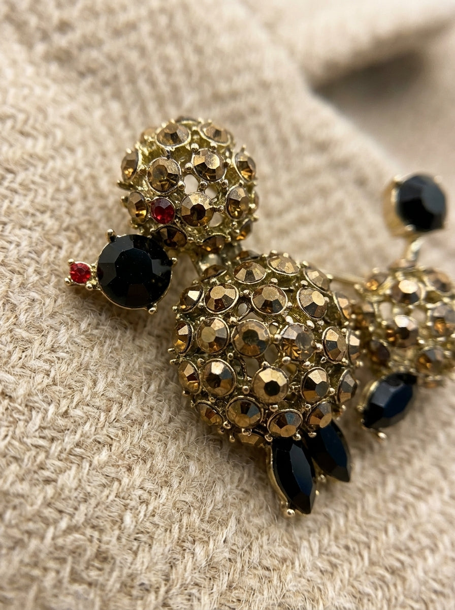 Vintage Gold-Tone Poodle Brooch