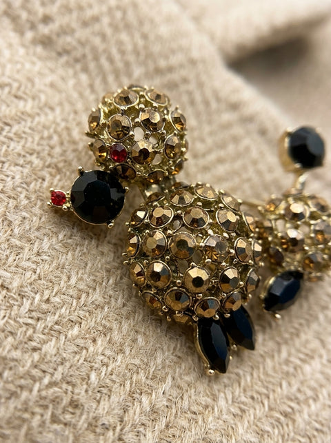 Vintage Gold-Tone Poodle Brooch