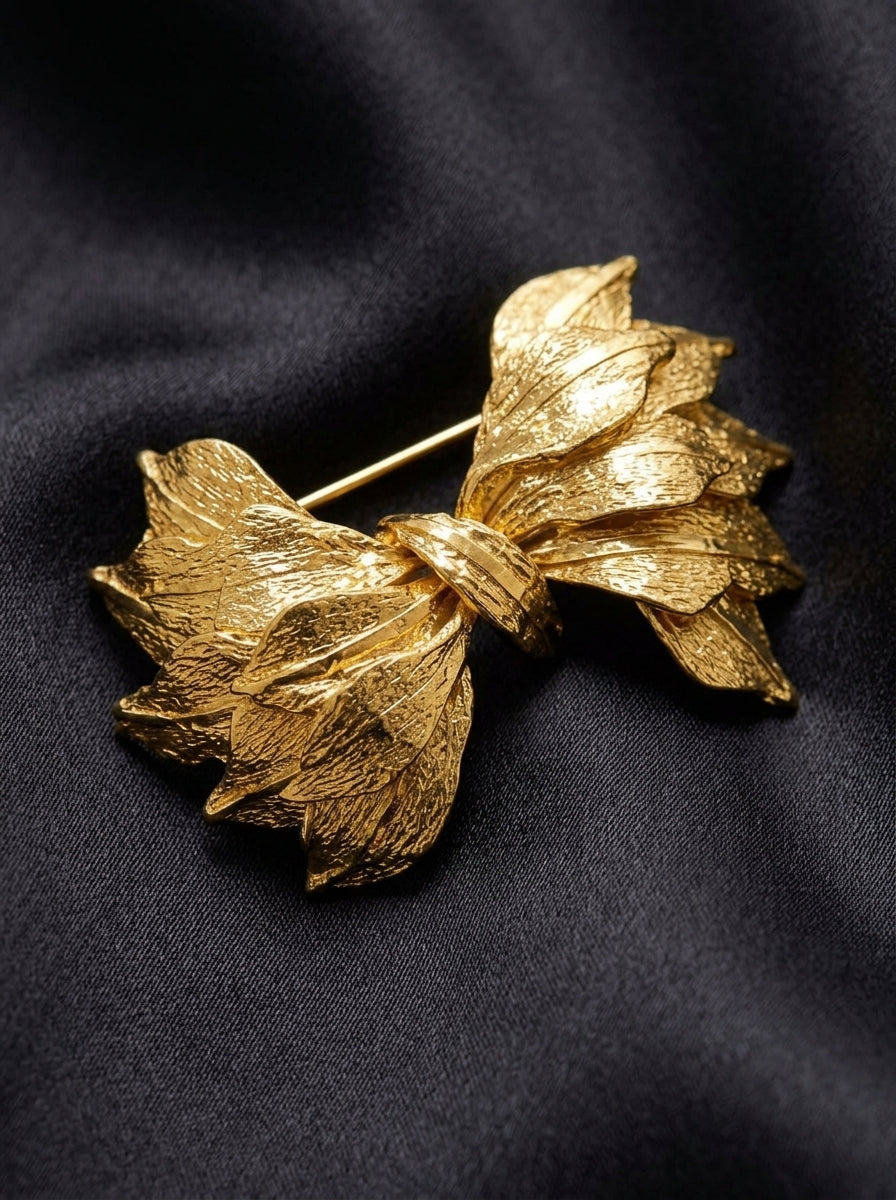Ivy Bow Brooch
