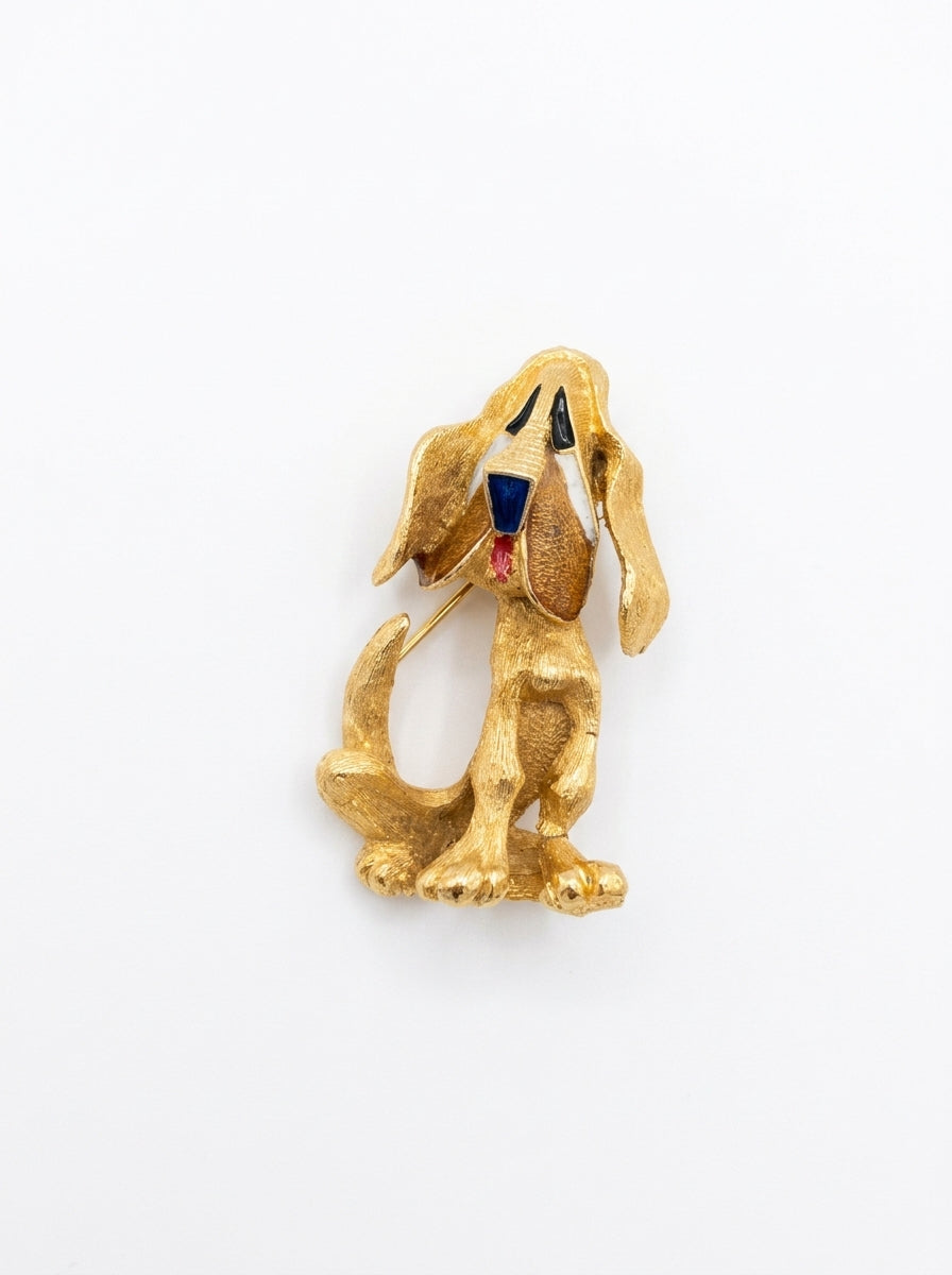Vintage Carven Dog brooch