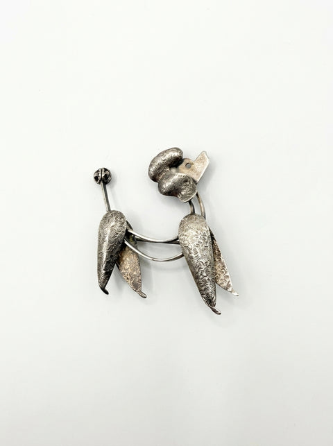 Vintage Silver-Tone Poodle Brooch