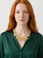 Moschino Paper Doll Figures Statement Necklace