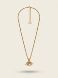 Vintage Christian Dior ketting in goudkleur met bedelhanger