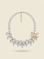 Lanvin – Vintage transparante statement-ketting met strikdetail