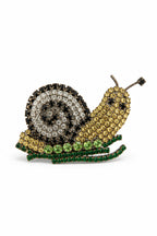 Vintage Crystal Snail Brooch