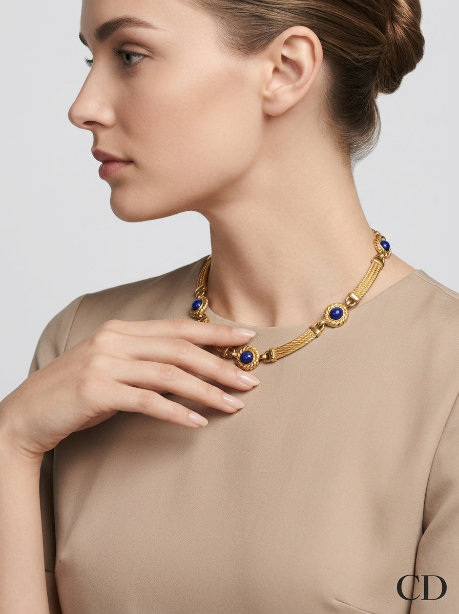 Vintage Christian Dior Oval Medallions Necklace – view 2