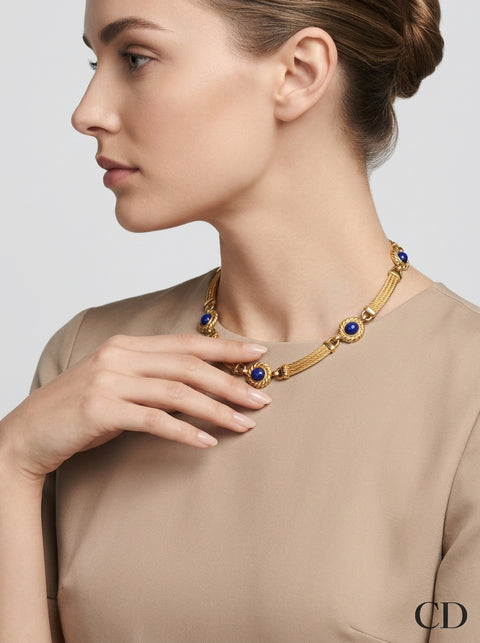 Christian Dior Oval Medallions Necklace