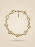 Vintage Christian Dior Wavy Crystal Necklace – view 6
