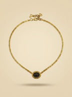 Vintage Christian Dior Black Round Medallion Necklace – view 5