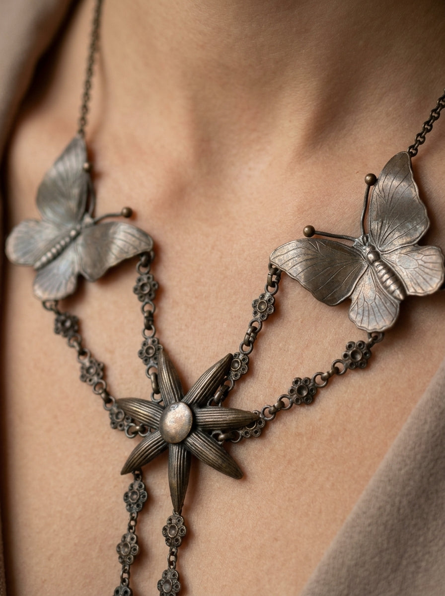 Vintage Moschino XL Butterfly Necklace – view 3
