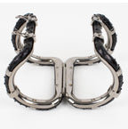 Lanvin Black Python Sculptural Cuff Bracelet (1980s)