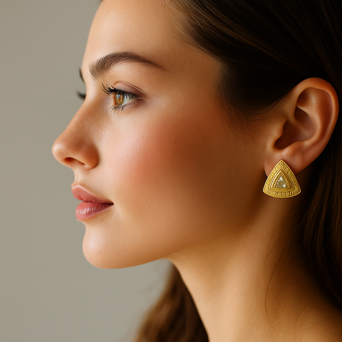 Yves Saint Laurent Crystal Clip Earrings