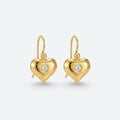 Venus Domed Heart Earrings