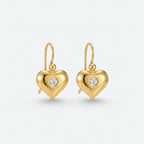 Venus Domed Heart Earrings