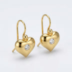 Venus Domed Heart Earrings