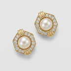 Dawn Pearl Halo Earrings