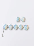 Schiaparelli Opaline Glass Jewelry Set – Bracelet & Clip Earrings