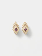Christian Dior Geometric Crystal Clip-On Earrings