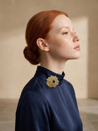 Trifari XL Sunflower Statement Brooch