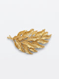 Coro XL Gold Leaf Statement Brooch