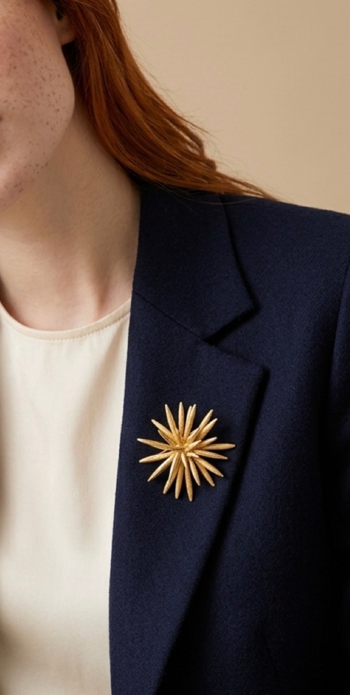 Marcel Boucher Gold-Tone Starburst Brooch (1961)