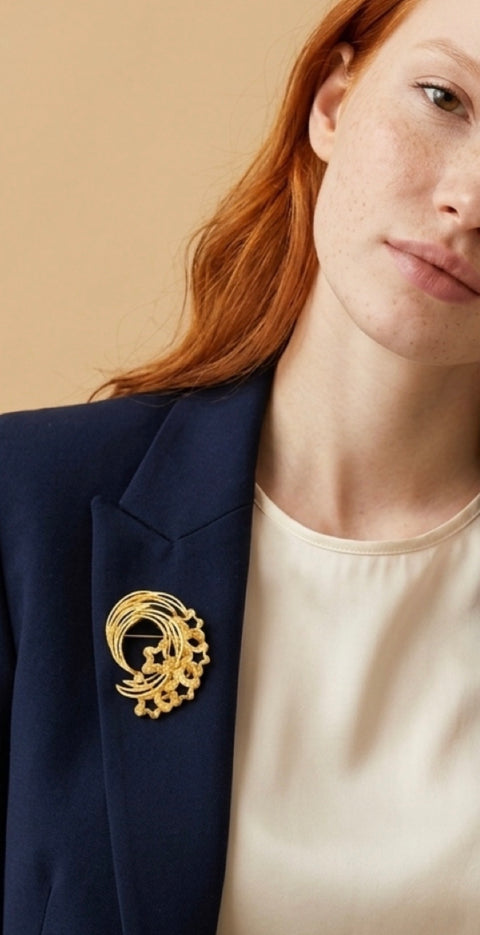 Monet XL Celestial Star Statement Brooch
