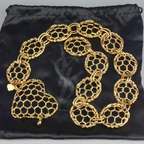 Vintage Yves Saint Laurent Openwork Honeycomb Motif Choker - Necklace - Belt – view 6