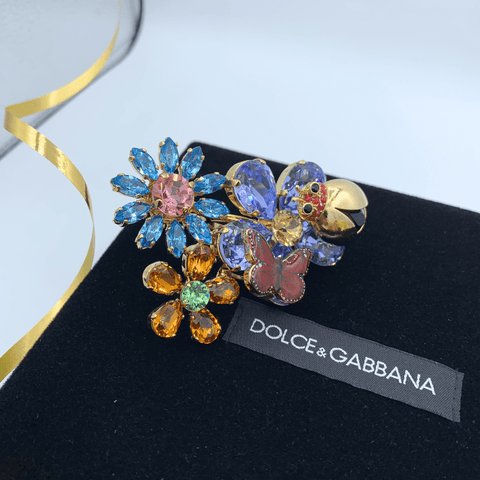 Dubbele Ring Dolce & Gabbana Lieveheersbeestje & Bloemen