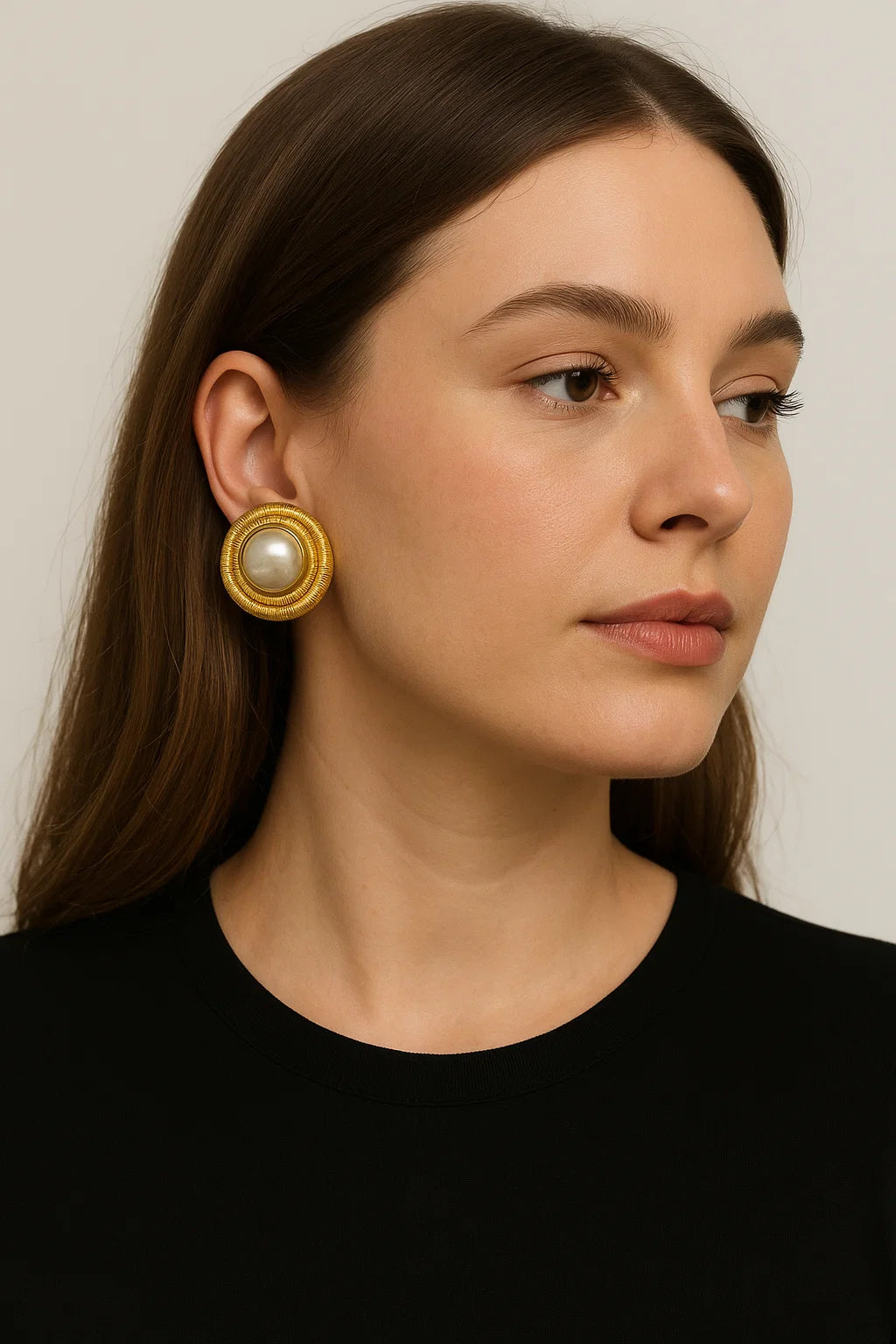 Vintage Chanel Faux Pearl Clip Earrings – view 2