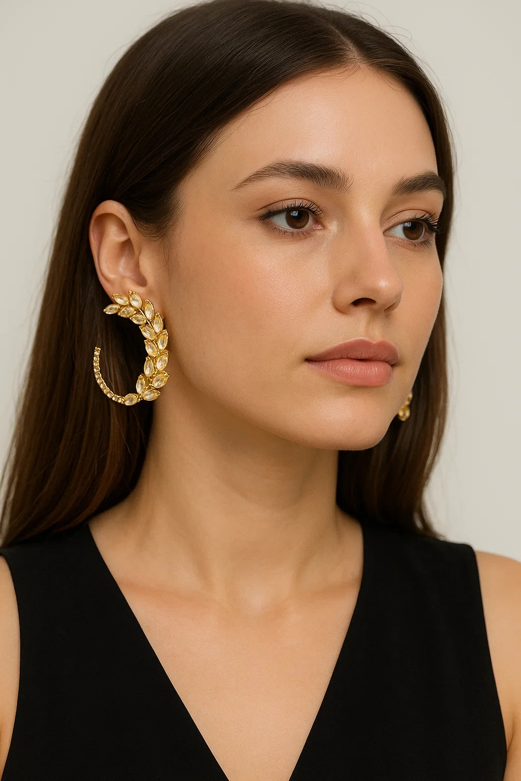 Vintage Oscar de la Renta Crystal Earrings – view 2