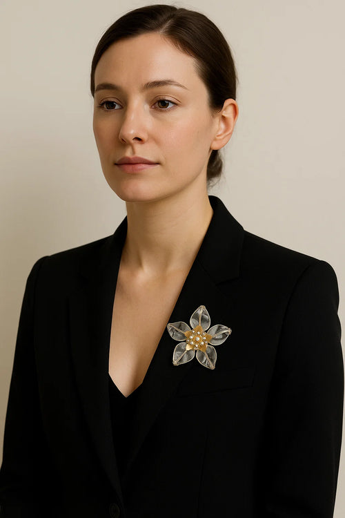 Vintage Anna Klein Flower Brooch – view 2