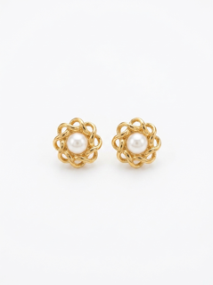 Astree Pearl Flower Earrings