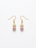 Aurora Crystal Cluster Earrings (pink)