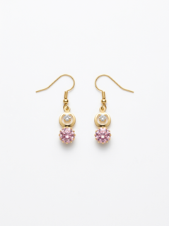 Aurora Crystal Cluster Earrings (pink)