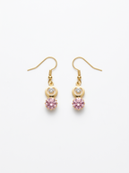 Aurora Crystal Cluster Earrings (pink)