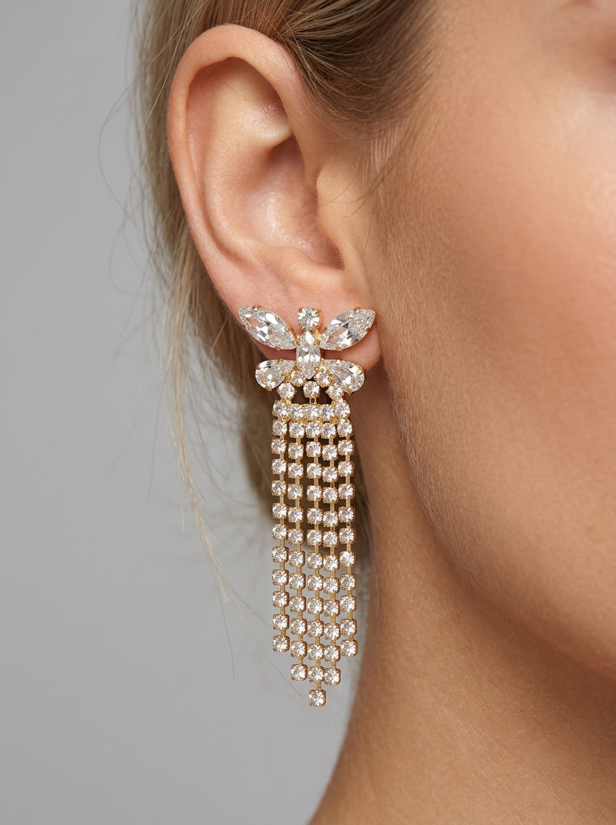 Butterfly Fringe Earrings (gold)