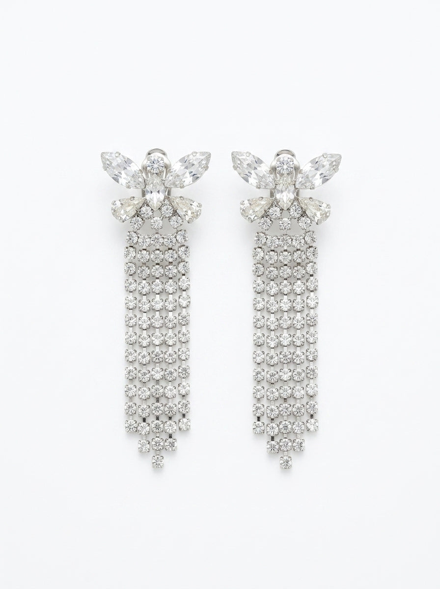 Butterfly Fringe Earrings (silver)