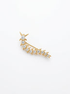 Caterpillar Crystal Brooch
