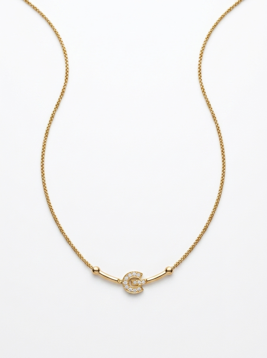 Croissant Crystal Necklace