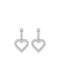 Crystal Heart Drop Earrings