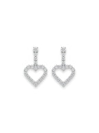 Crystal Heart Drop Earrings