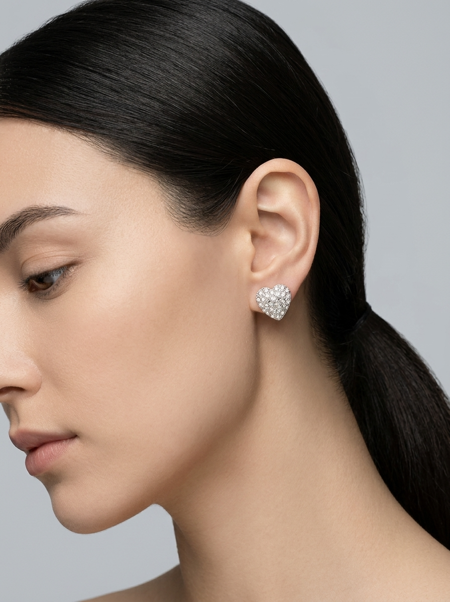 Crystal Heart Earrings