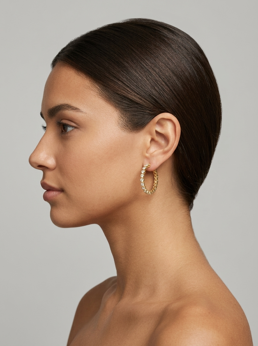Crystal Hoop Earrings