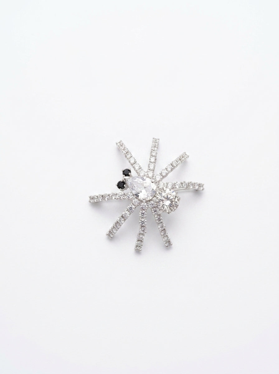 Crystal Spider Brooch