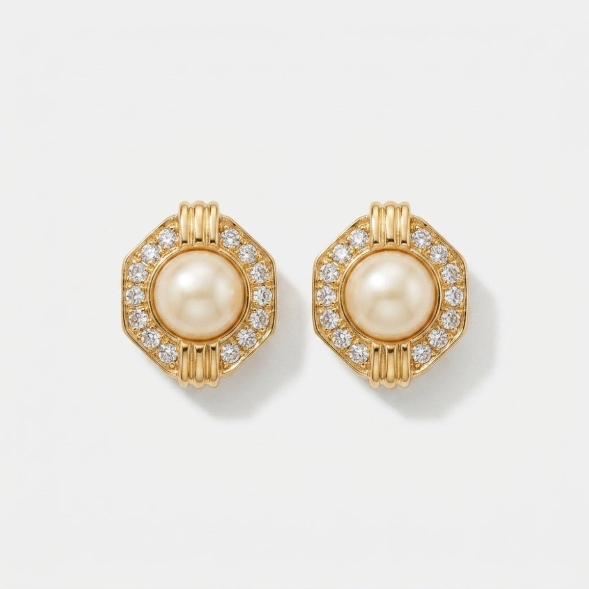 Dawn Pearl Halo Earrings