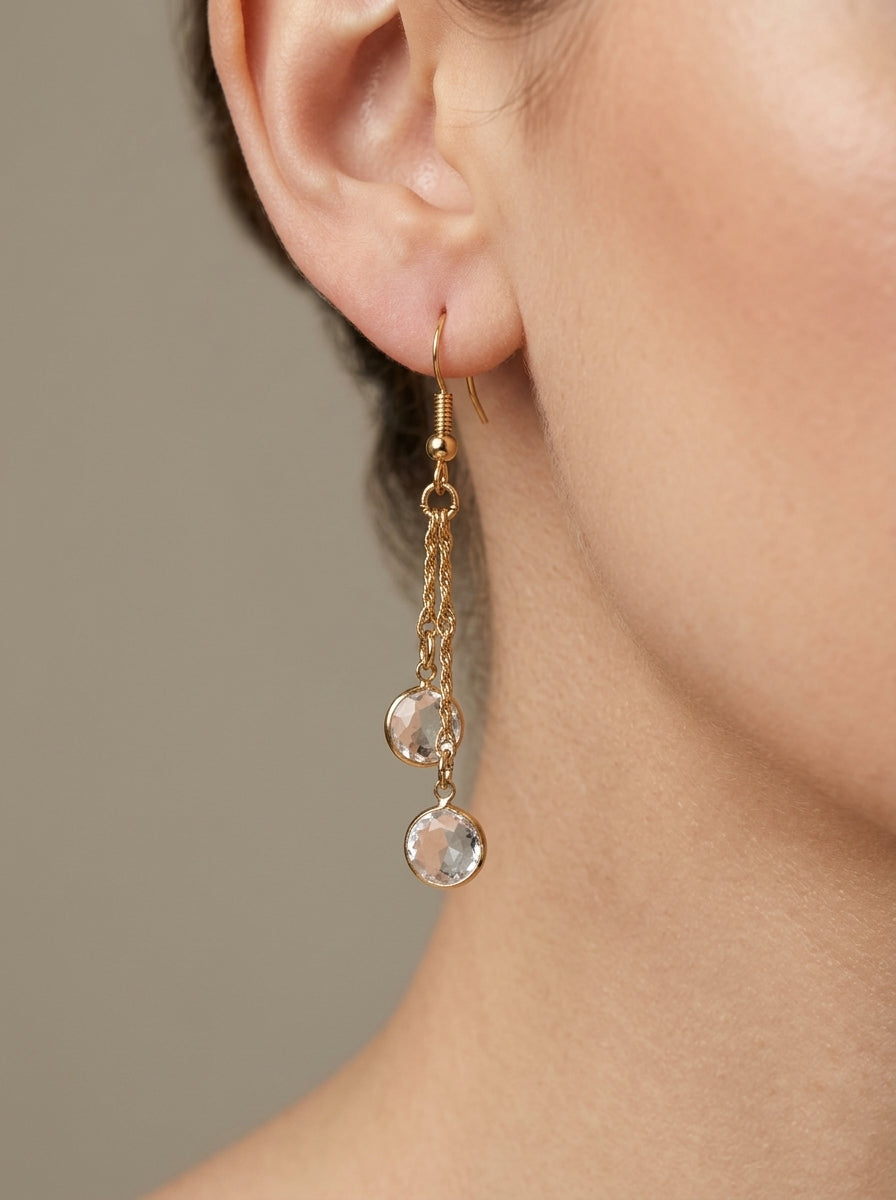 Droplet Crystal Earrings