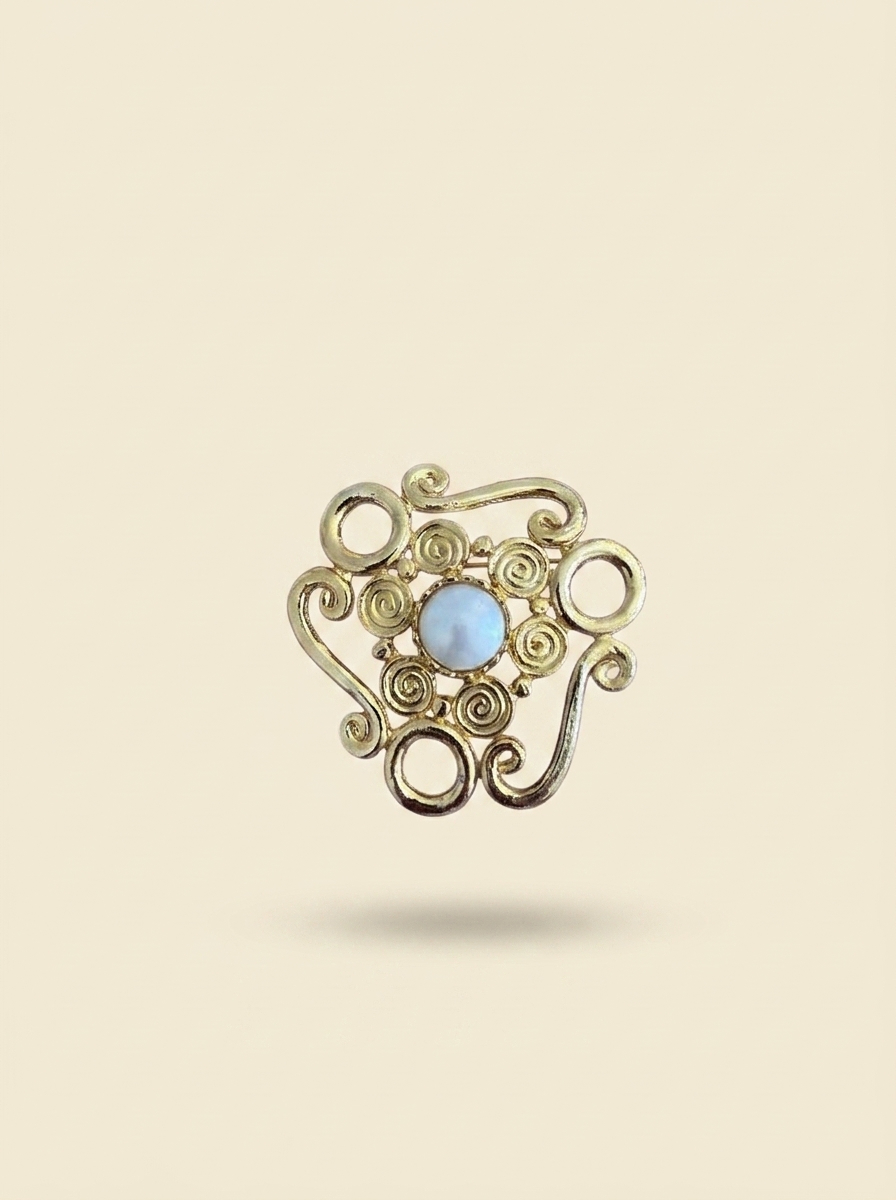 Filigrane Opal Brooch